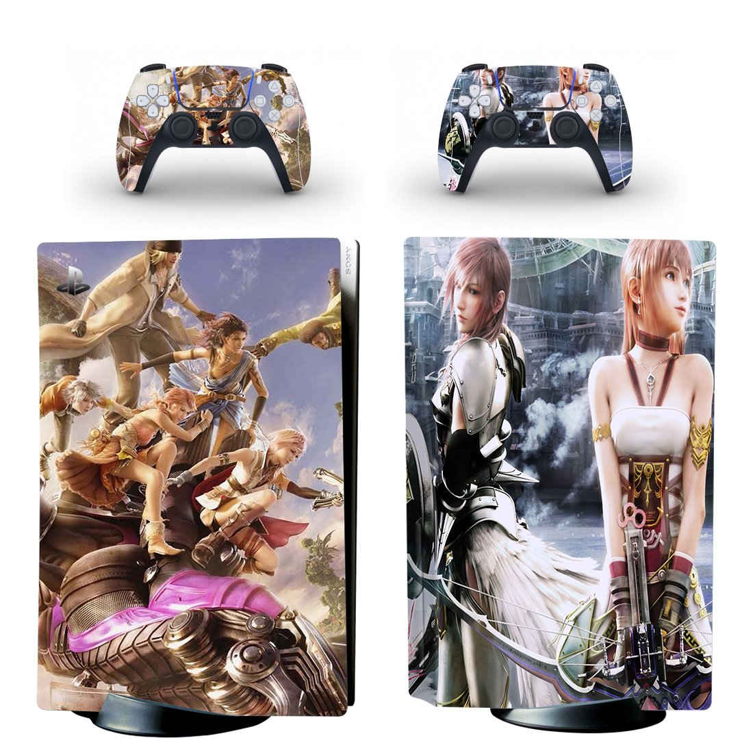 Final Fantasy decal skin for PS5 disc Console and 2 Controllers