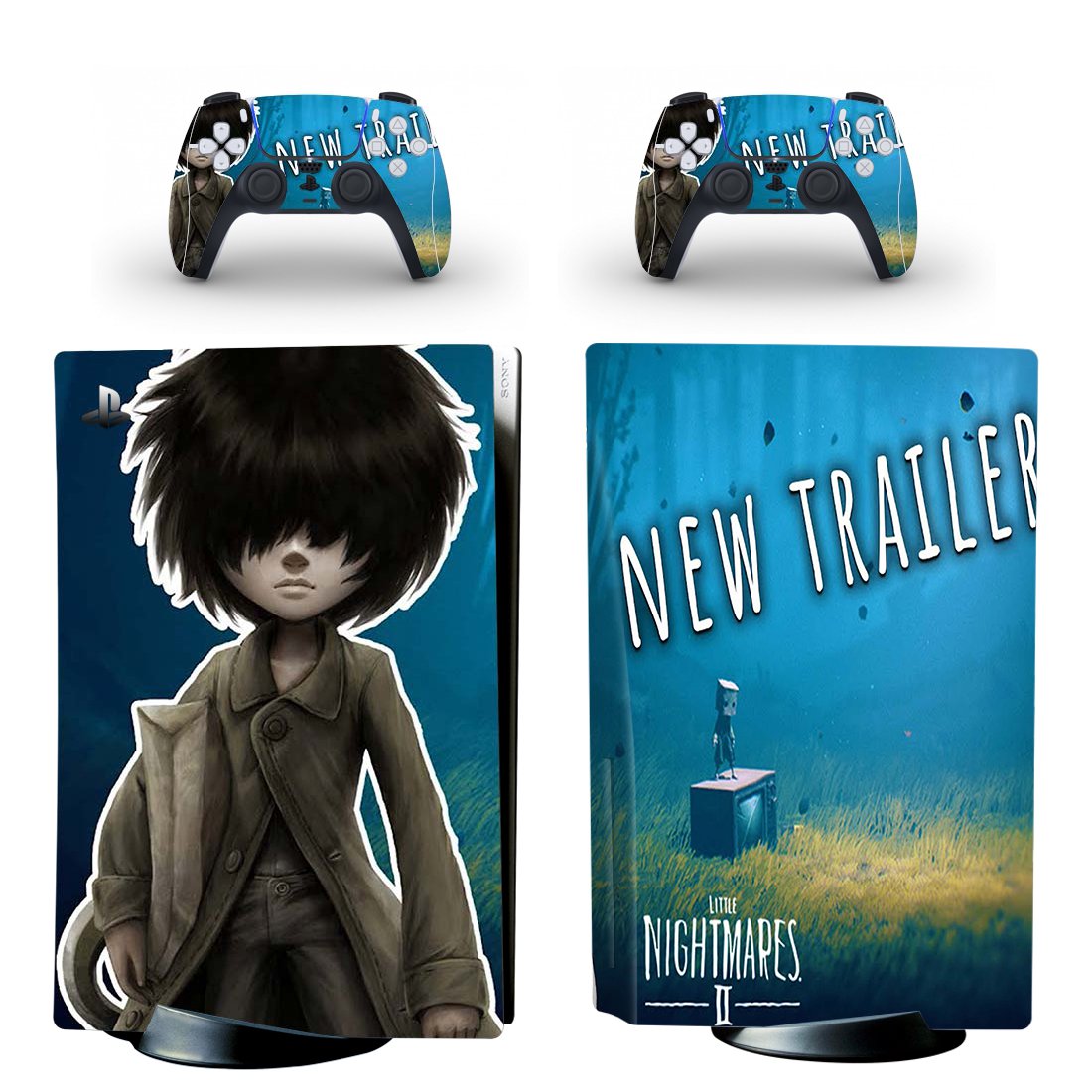 Little Nightmares 2 decal skin for PS5 disc Console and 2 Controllers