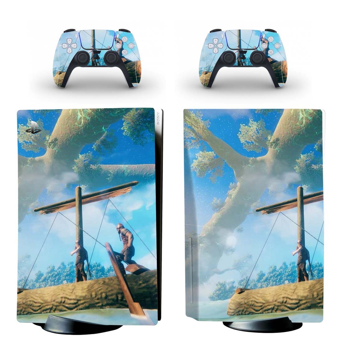 Hall of Valor decal skin for PS5 disc Console and 2 Controllers