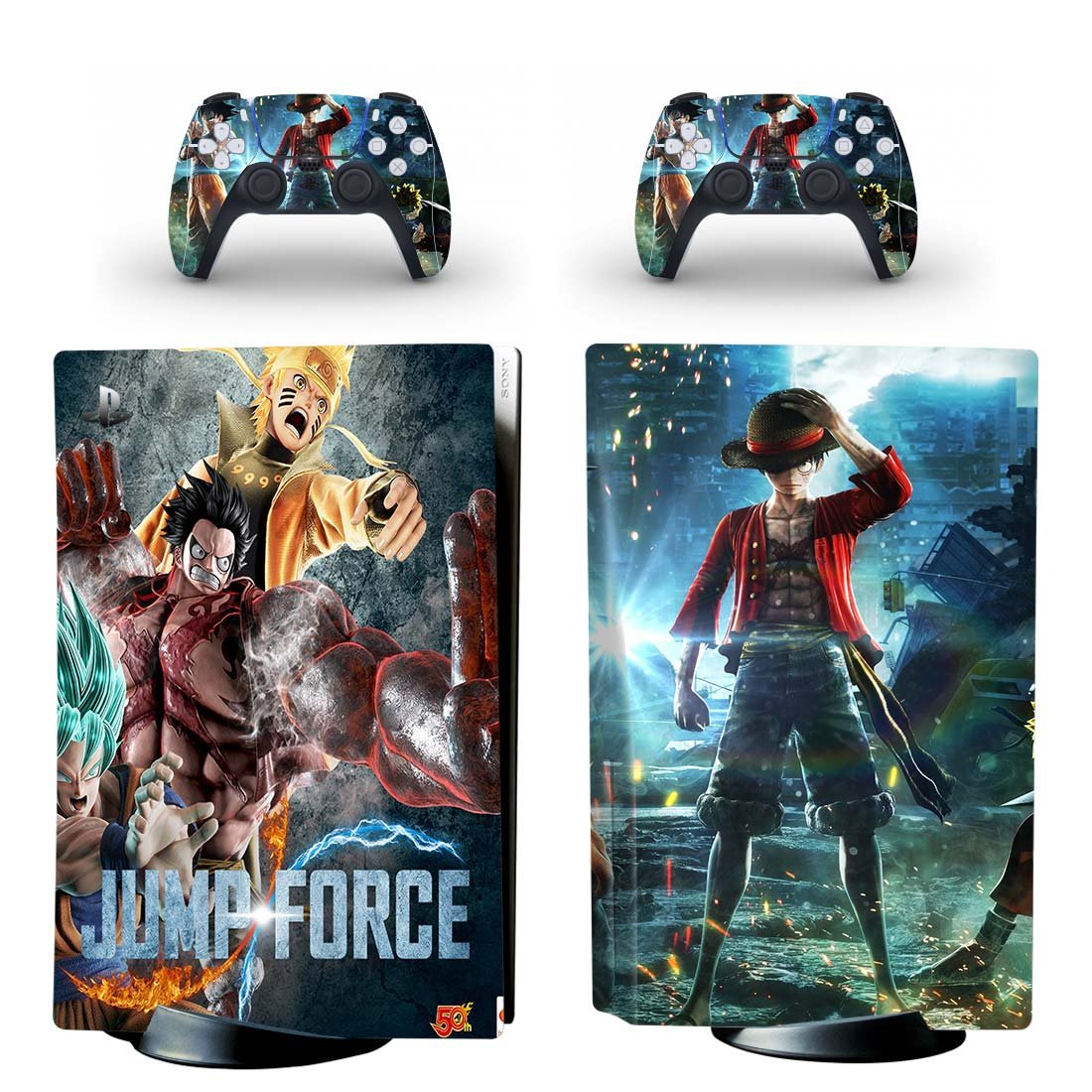 Jump Force decal skin for PS5 disc Console and 2 Controllers