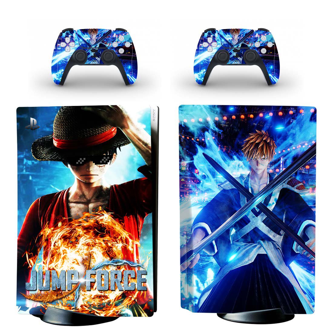 Jump Force decal skin for PS5 disc Console and 2 Controllers