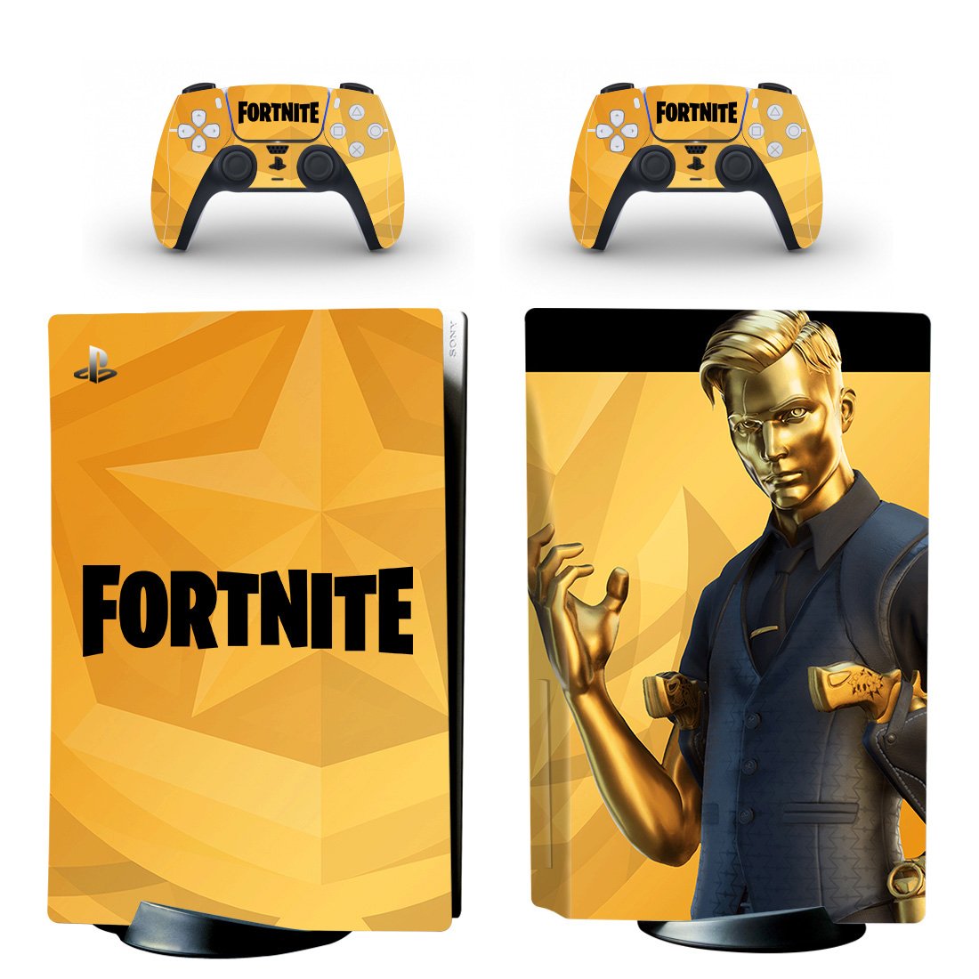 Fortnite decal skin for PS5 disc Console and 2 Controllers