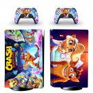 Crash Bandicoot decal skin for PS5 disc Console and 2 Controllers