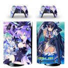 Anime Neptunia decal skin for PS5 disc Console and 2 Controllers