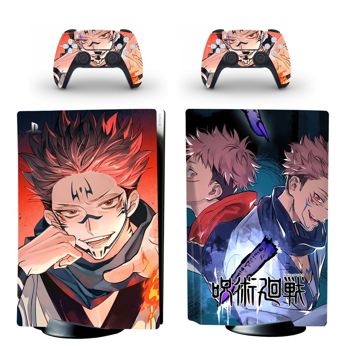 Jujutsu Kaisen decal skin for PS5 disc Console and 2 Controllers
