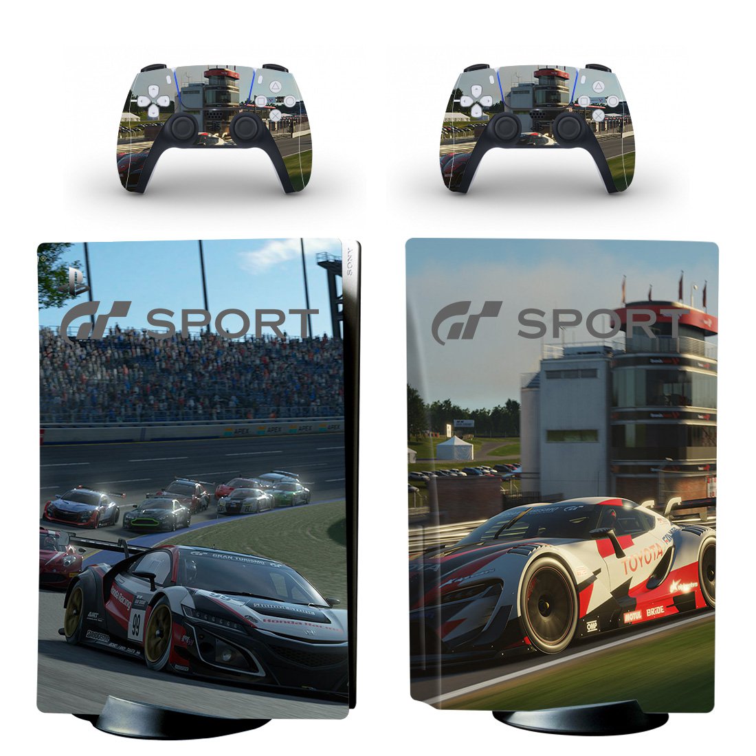 GT Sport decal skin for PS5 disc Console and 2 Controllers