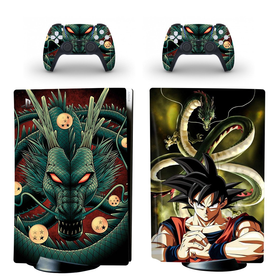 Dragon Ball decal skin for PS5 disc Console and 2 Controllers