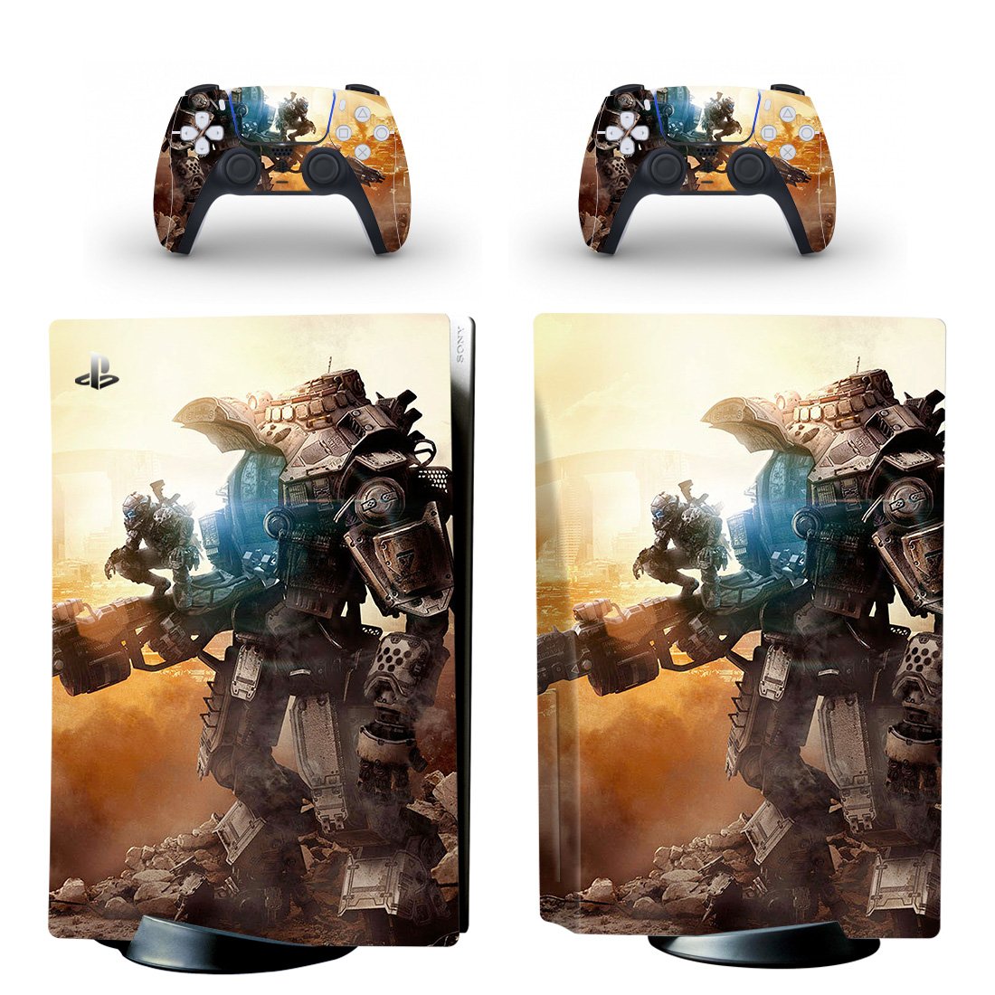 Titanfall decal skin for PS5 disc Console and 2 Controllers
