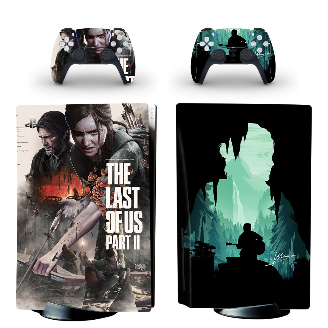 The Last of us 2 decal skin for PS5 disc Console and 2 Controllers