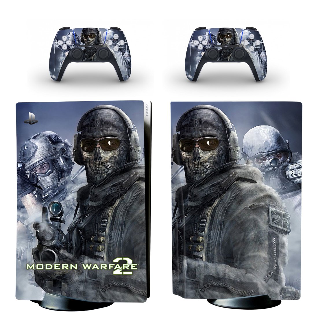 Modern Warfare 2 decal skin for PS5 disc Console and 2 Controllers