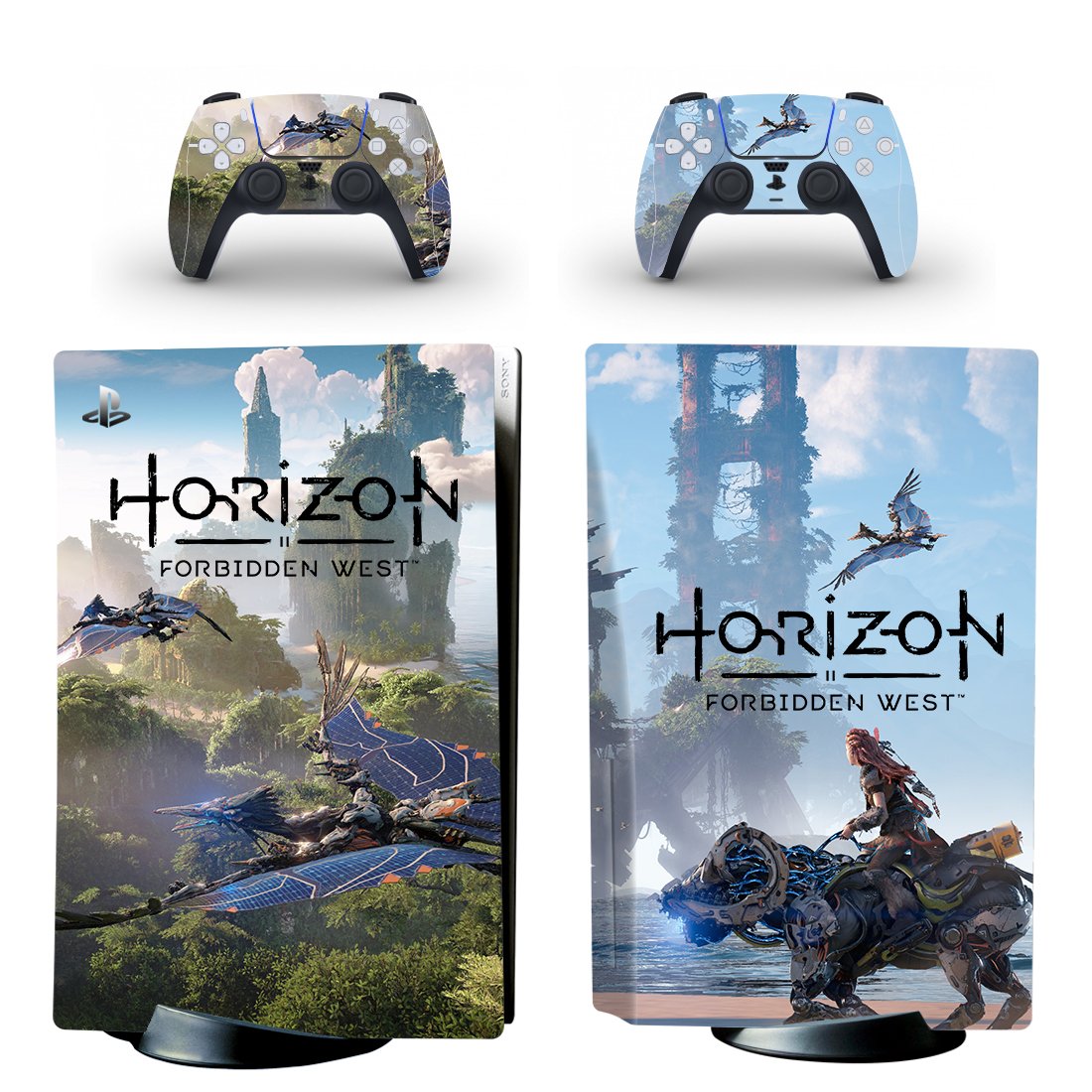 Horizon Forbidden West decal skin for PS5 disc Console and 2 Controllers