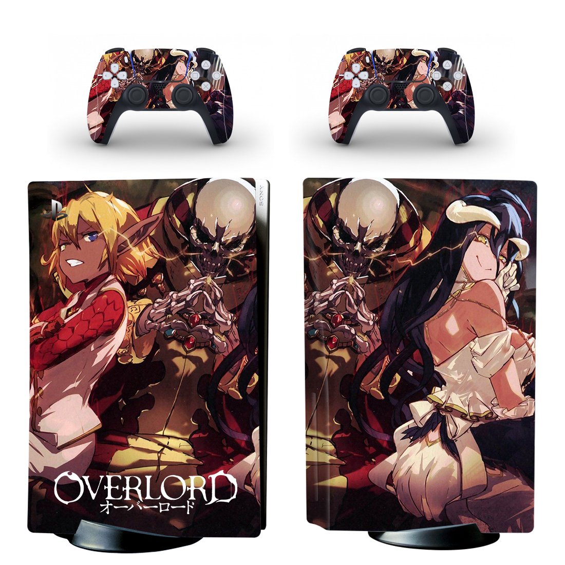 Overlord decal skin for PS5 disc Console and 2 Controllers