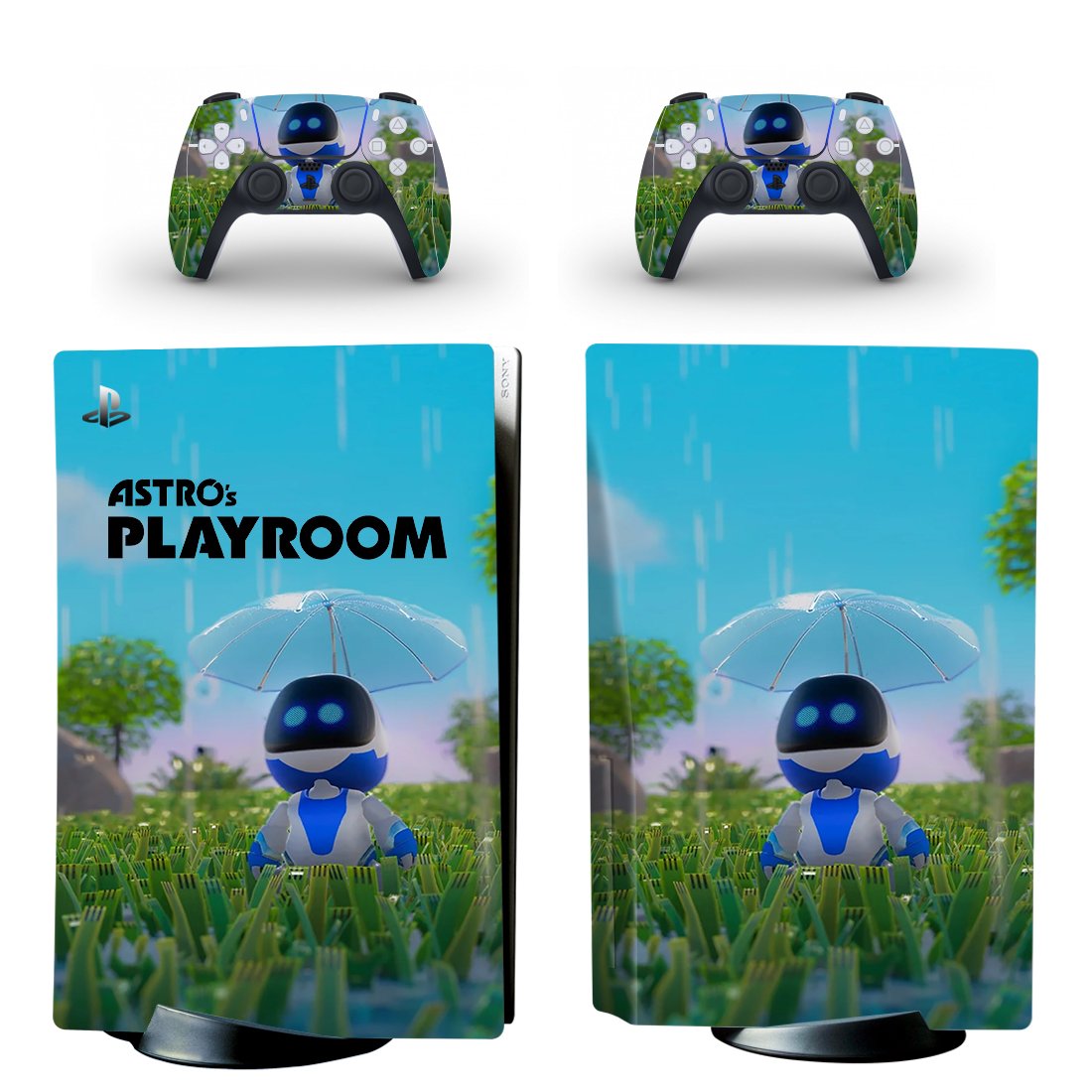 Astro's Playroom decal skin for PS5 disc Console and 2 Controllers