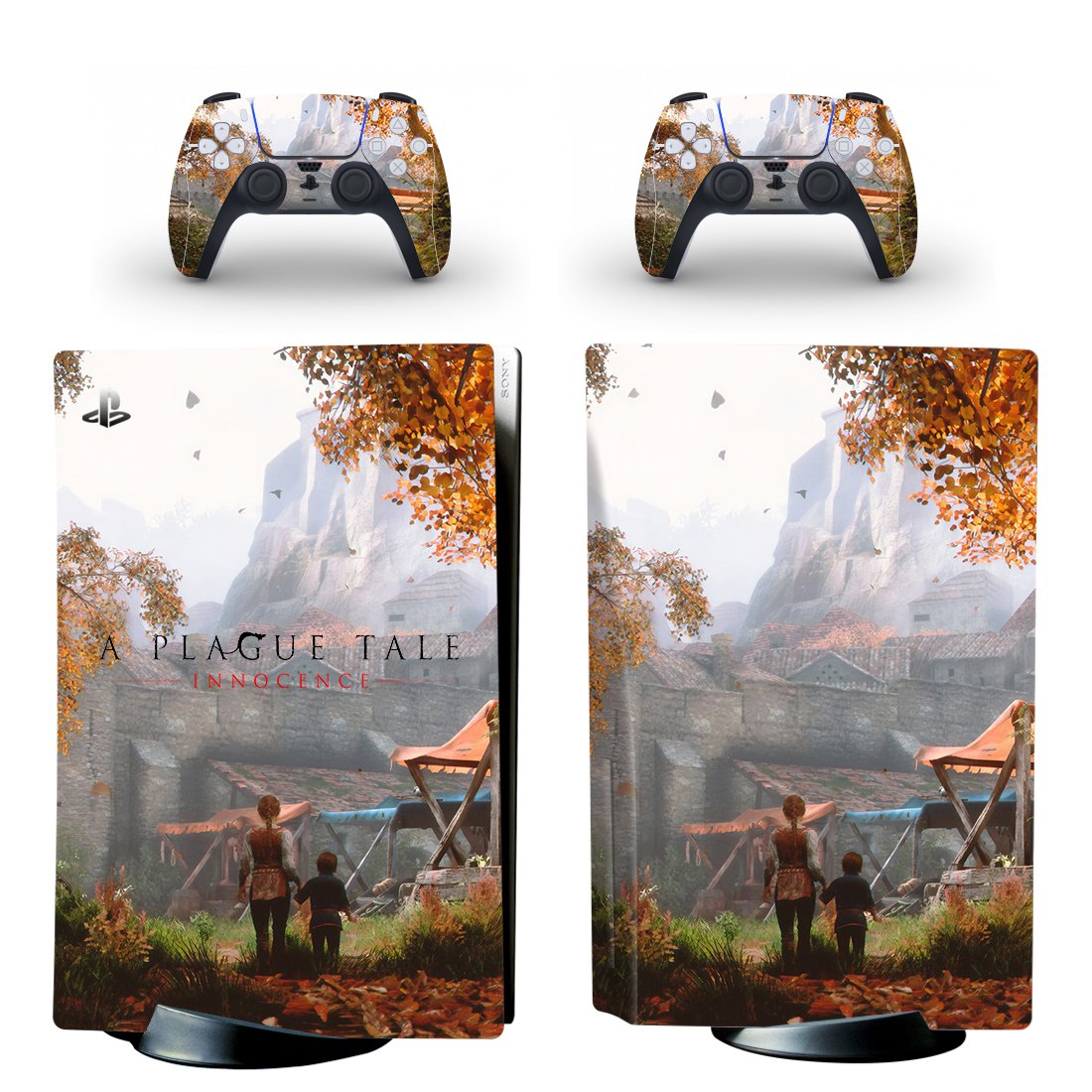 A Plague Tale decal skin for PS5 disc Console and 2 Controllers