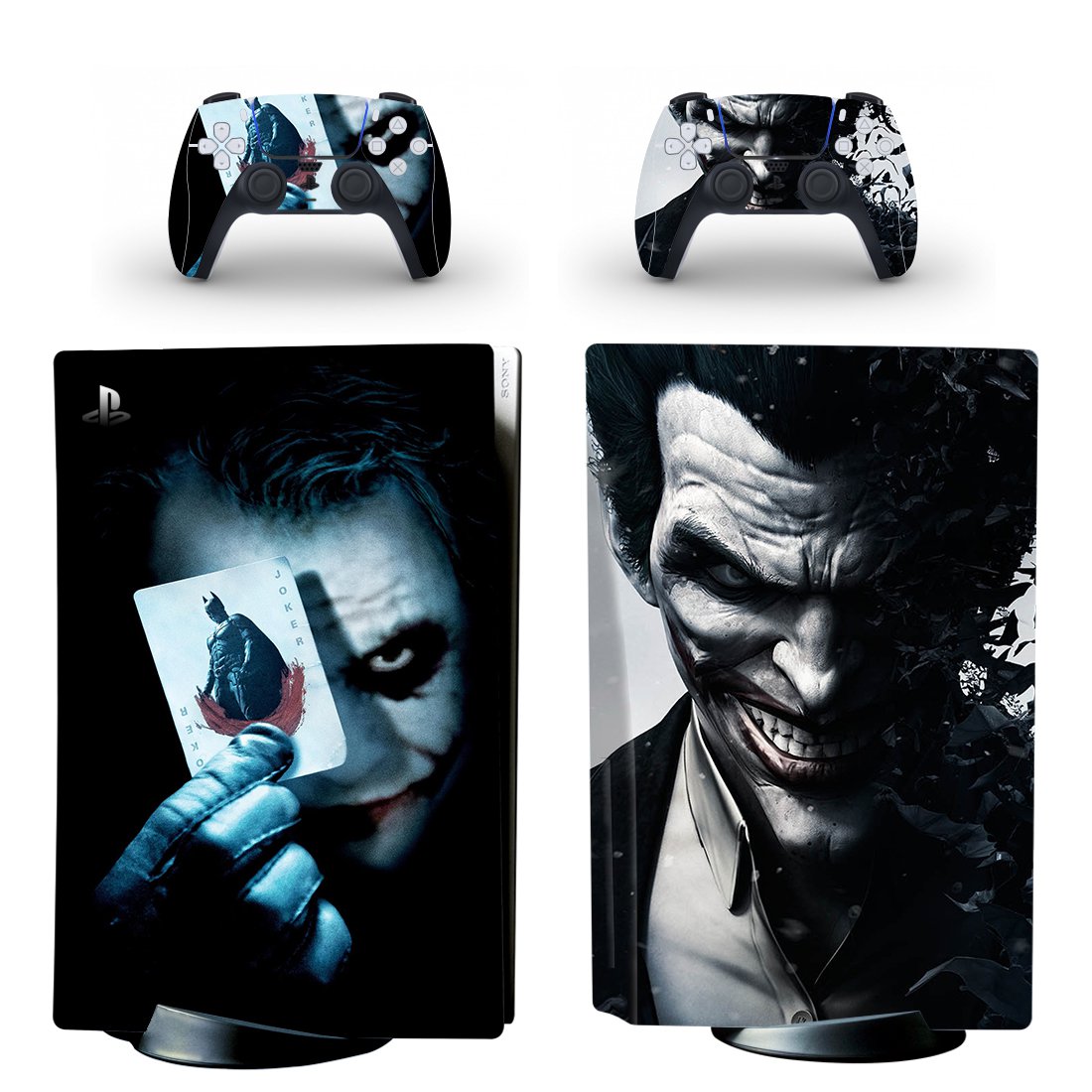 Joker decal skin for PS5 disc Console and 2 Controllers