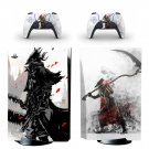 Bloodborne decal skin for PS5 disc Console and 2 Controllers