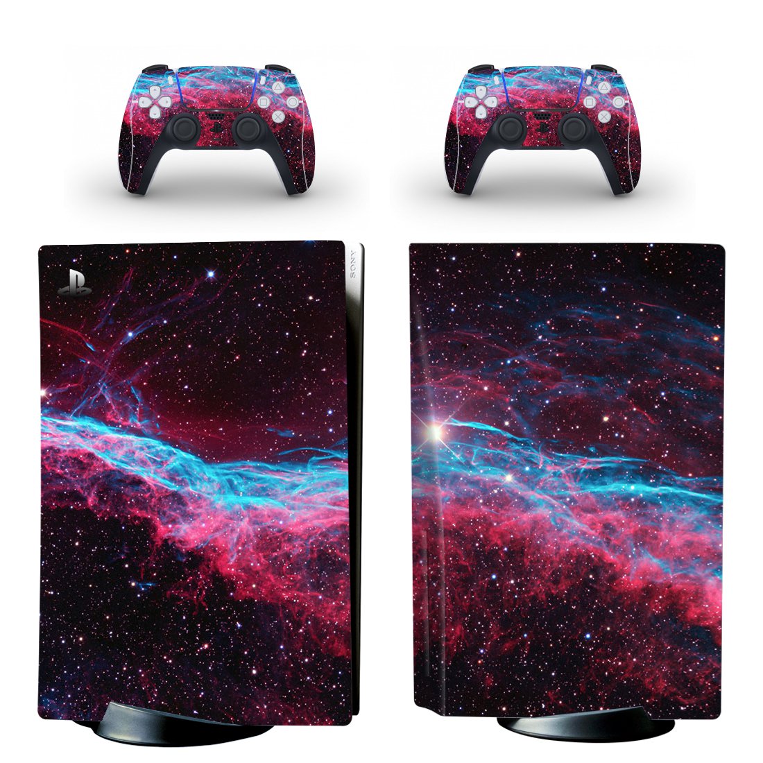 Digital Texture decal skin for PS5 disc Console and 2 Controllers