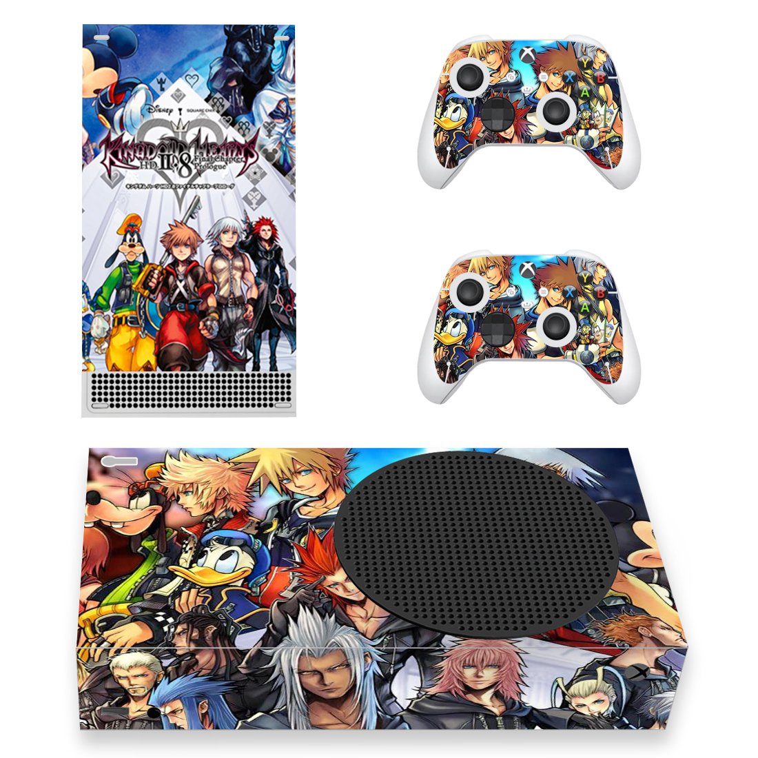 Kingdom Hearts HD decal skin for Xbox Series S Console & 2 Controllers