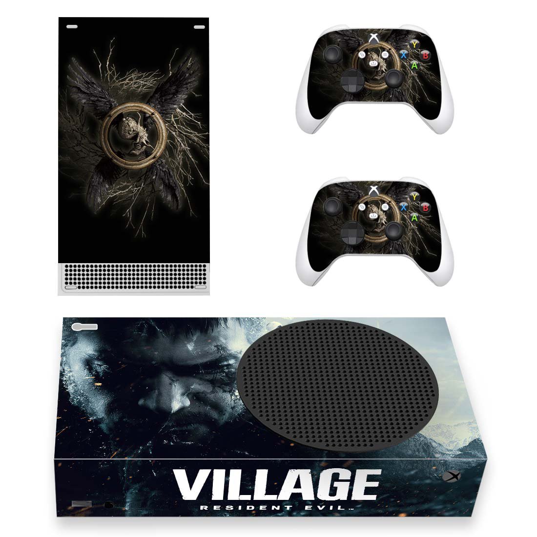 Resident Evil Village decal skin for Xbox Series S Console & 2 Controllers