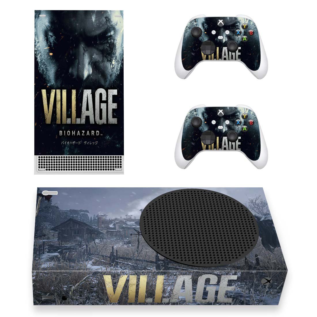 Resident Evil Village decal skin for Xbox Series S Console & 2 Controllers