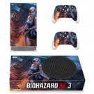 Biohazard RE 3 decal skin for Xbox Series S Console & 2 Controllers