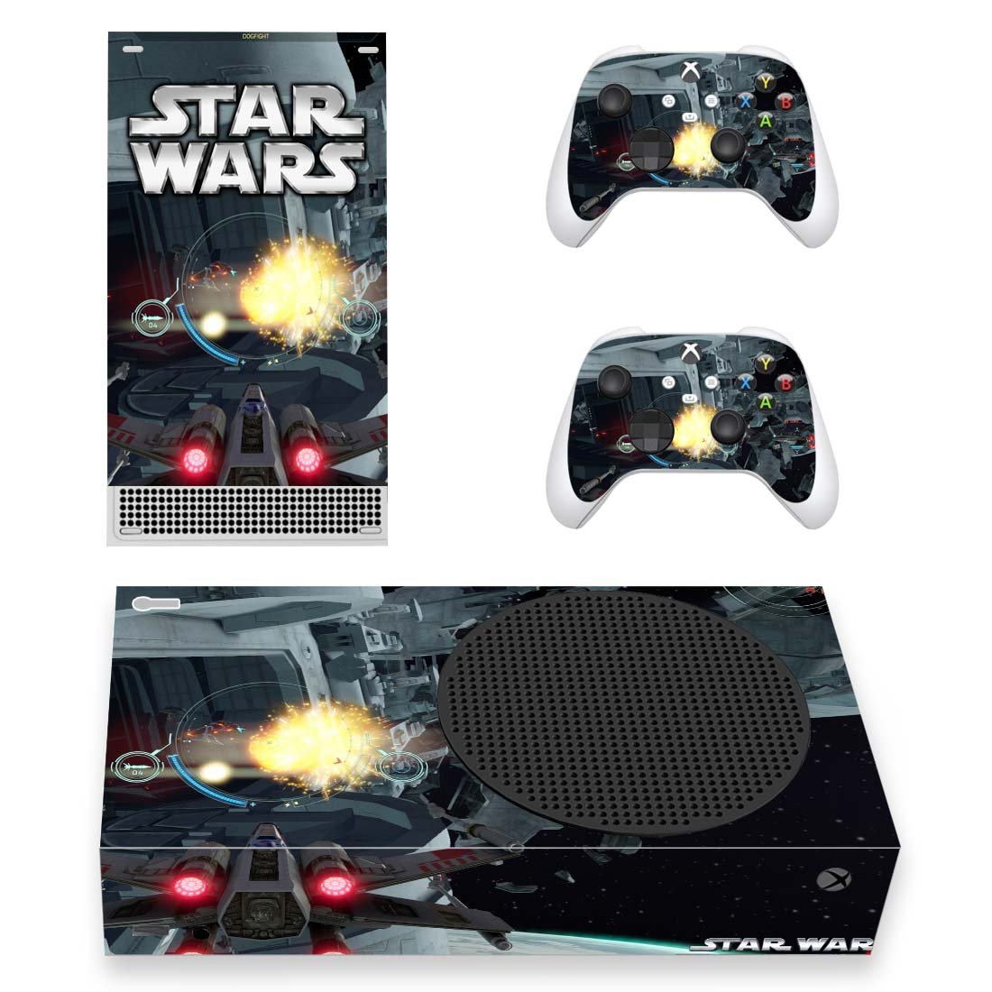 Star Wars Squadrons decal skin for Xbox Series S Console & 2 Controllers