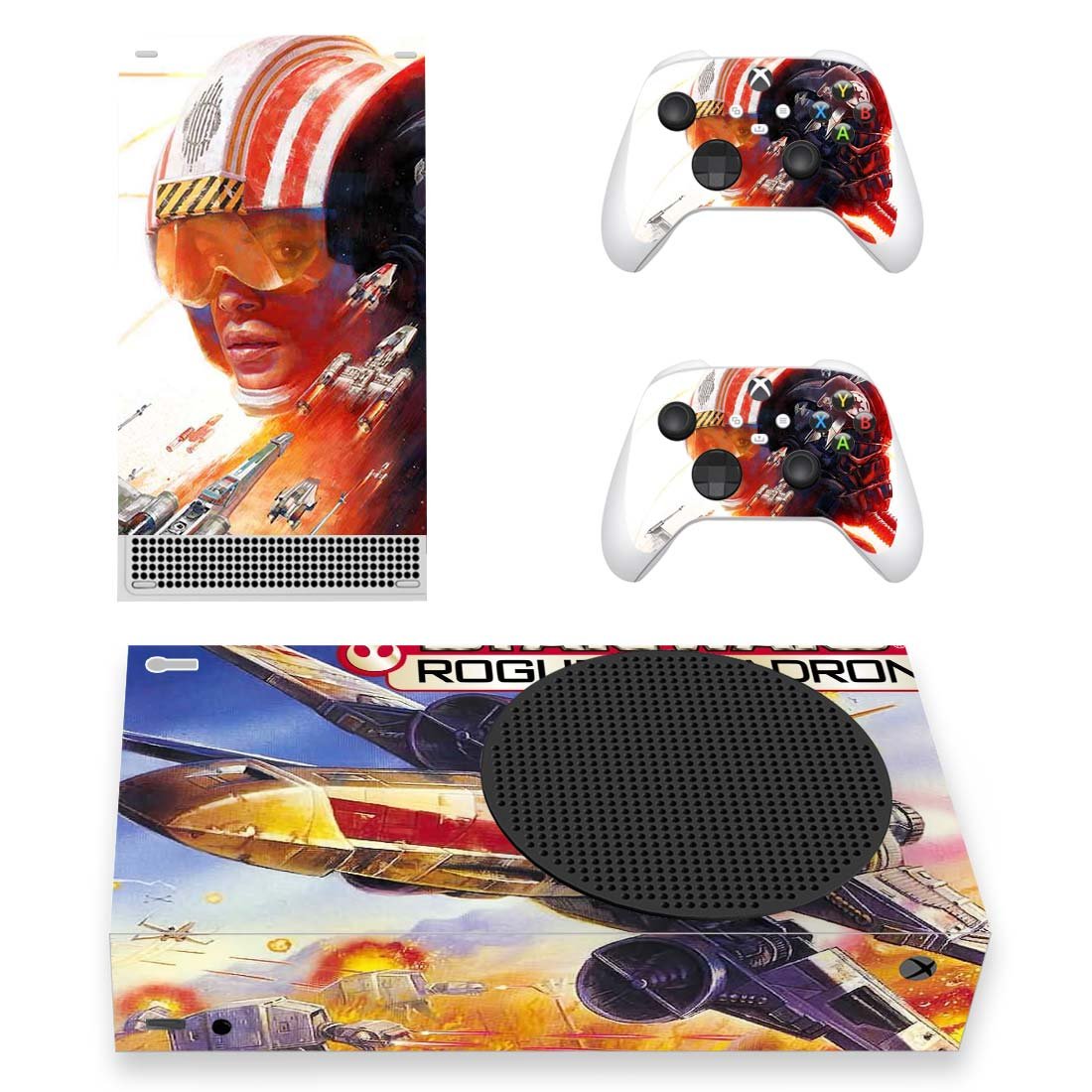 Star Wars Squadrons decal skin for Xbox Series S Console & 2 Controllers