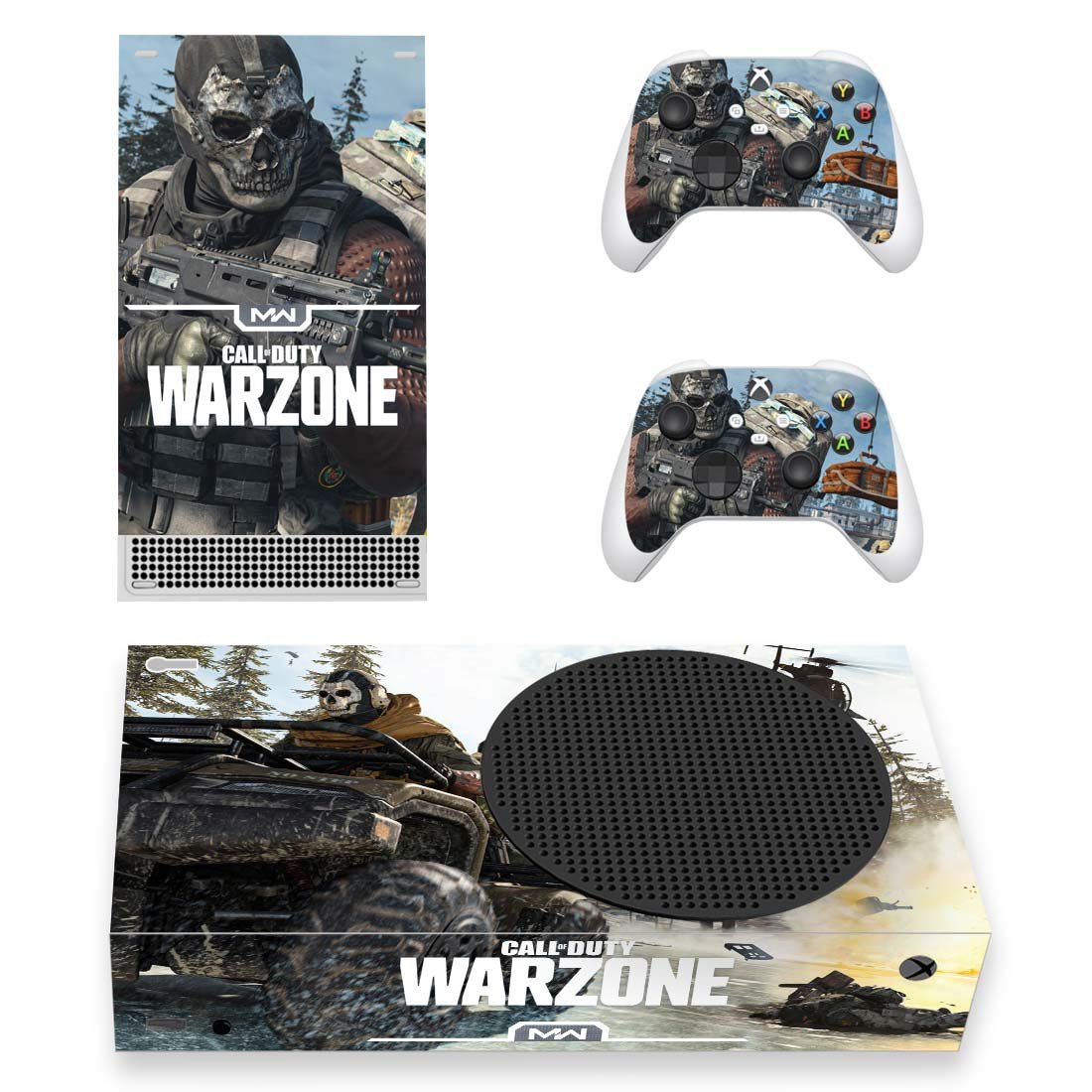 COD Warzone decal skin for Xbox Series S Console & 2 Controllers