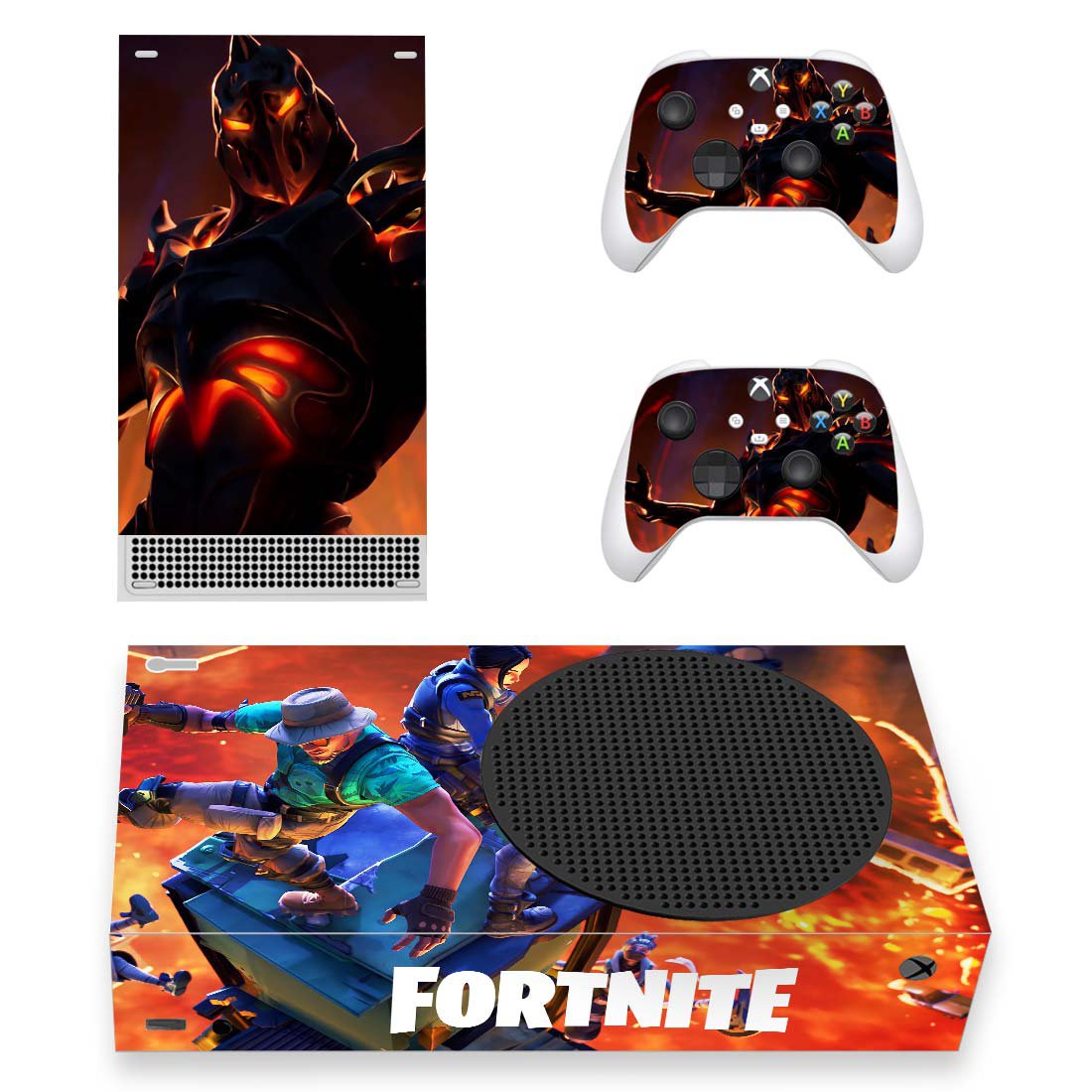 Fortnite decal skin for Xbox Series S Console & 2 Controllers