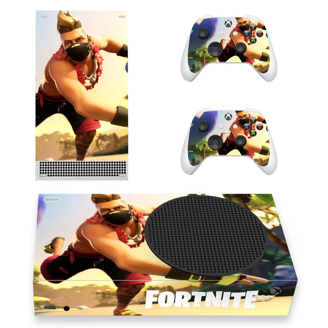 Fortnite decal skin for Xbox Series S Console & 2 Controllers