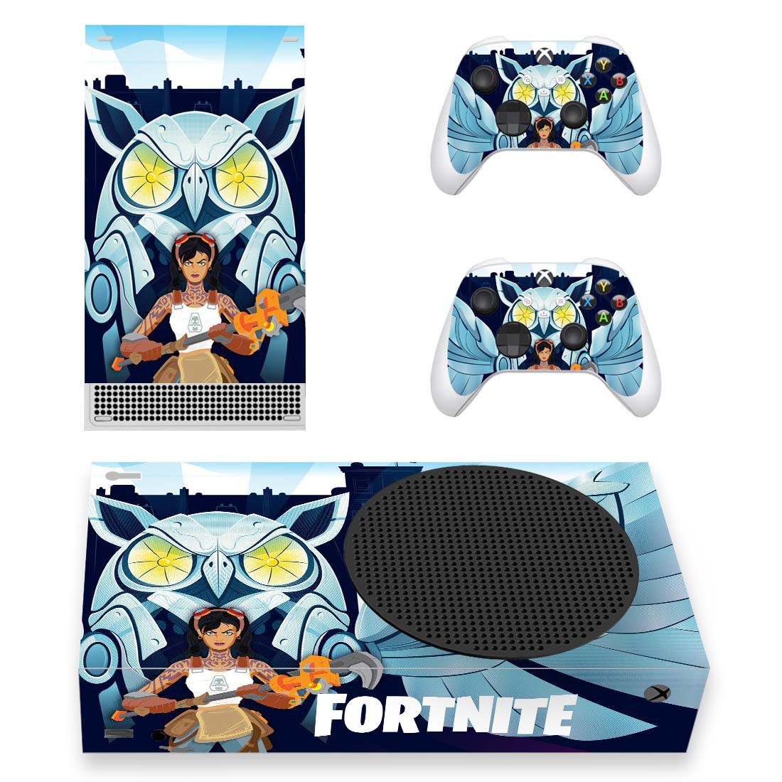 Fortnite decal skin for Xbox Series S Console & 2 Controllers