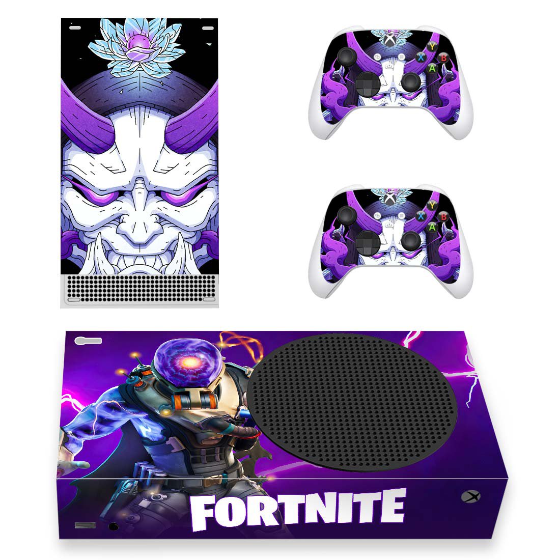 Fortnite decal skin for Xbox Series S Console & 2 Controllers
