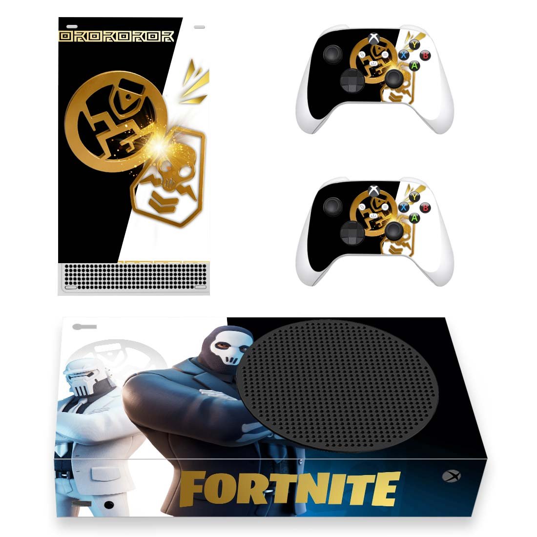 Fortnite decal skin for Xbox Series S Console & 2 Controllers