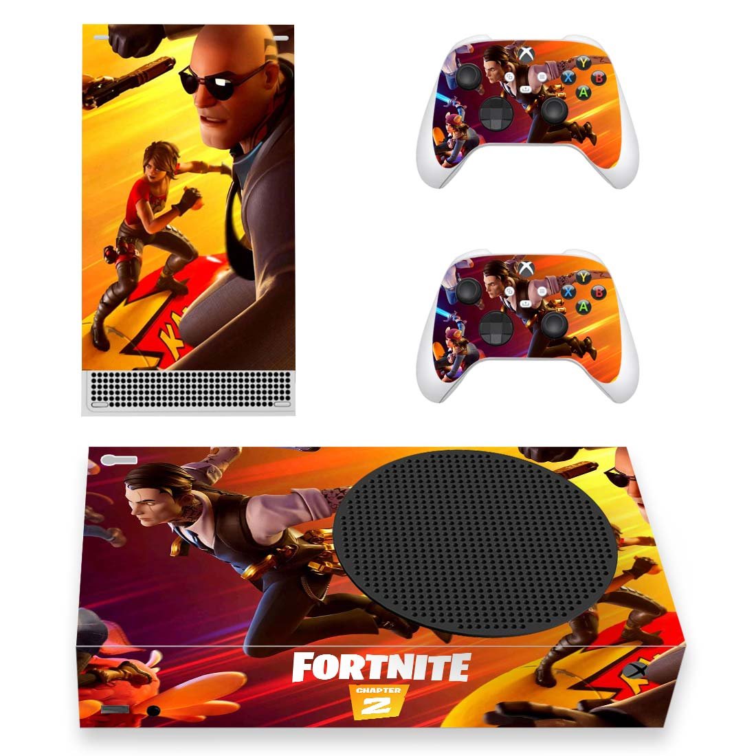 Fortnite decal skin for Xbox Series S Console & 2 Controllers