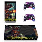 Cyberpunk 2077 decal skin for Xbox Series S Console & 2 Controllers
