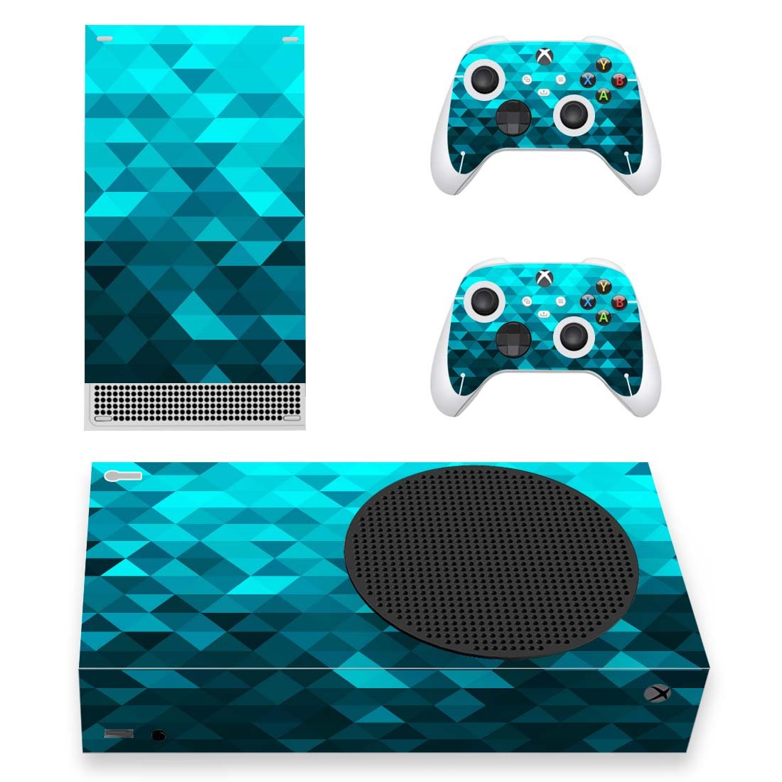 Digital Texture decal skin for Xbox Series S Console & 2 Controllers