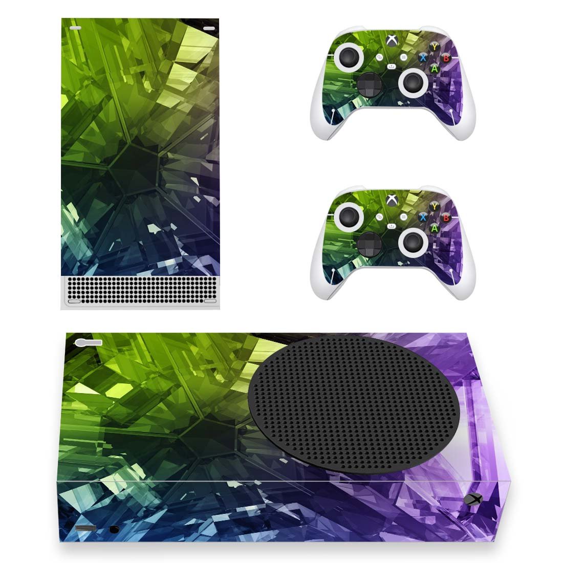 Digital Texture decal skin for Xbox Series S Console & 2 Controllers