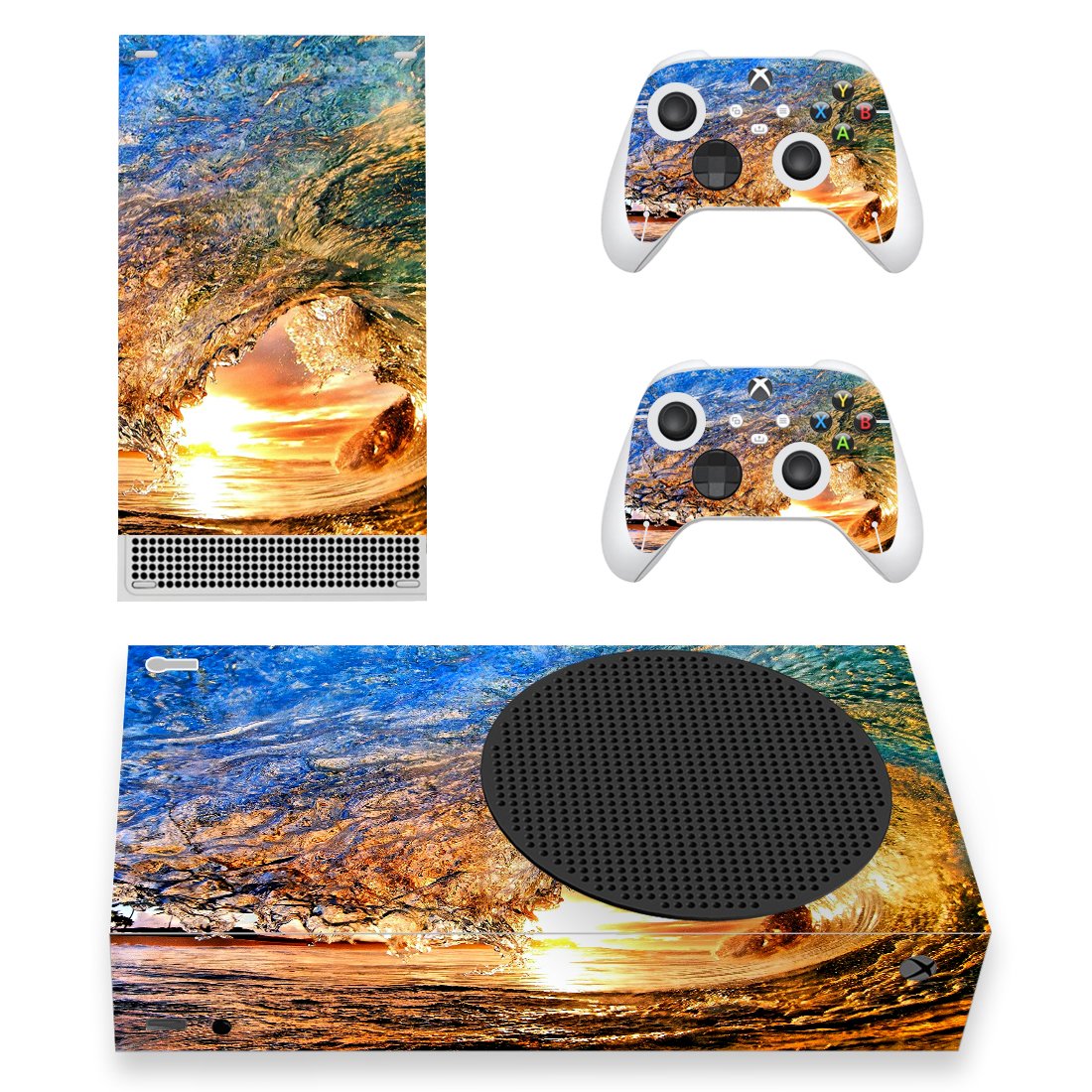 Digital Texture decal skin for Xbox Series S Console & 2 Controllers