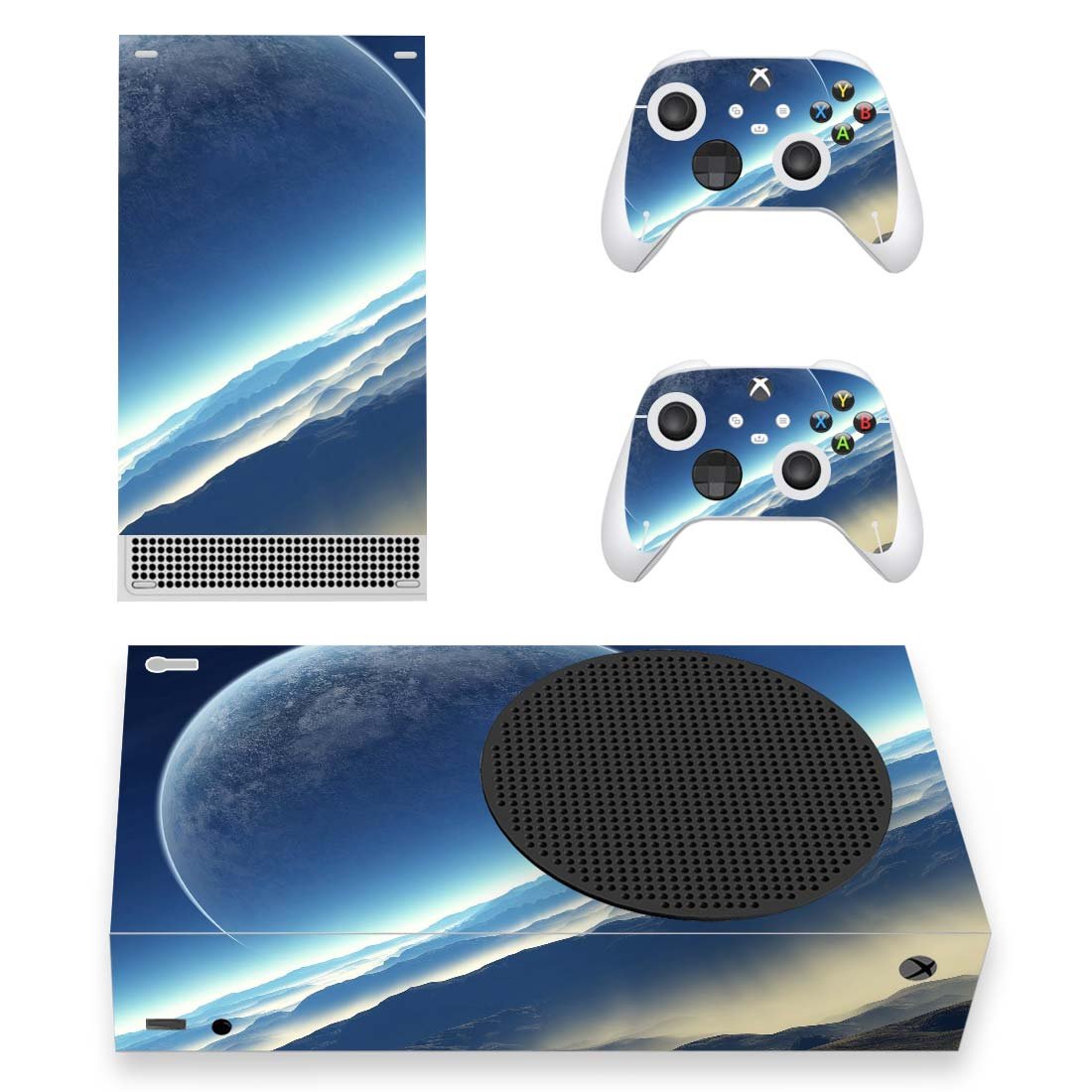 Planet View decal skin for Xbox Series S Console & 2 Controllers