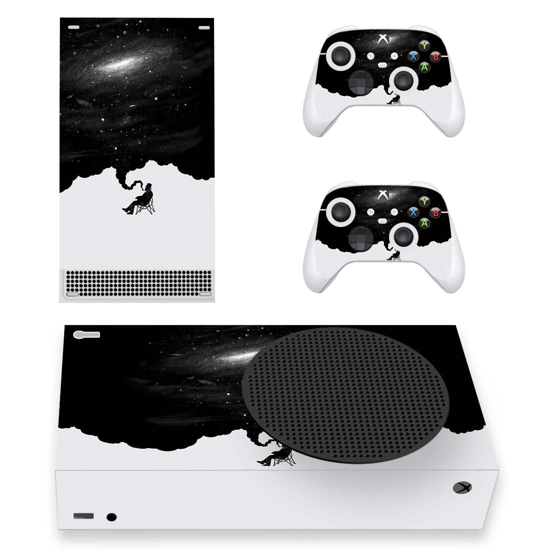 Galaxy Texture decal skin for Xbox Series S Console & 2 Controllers