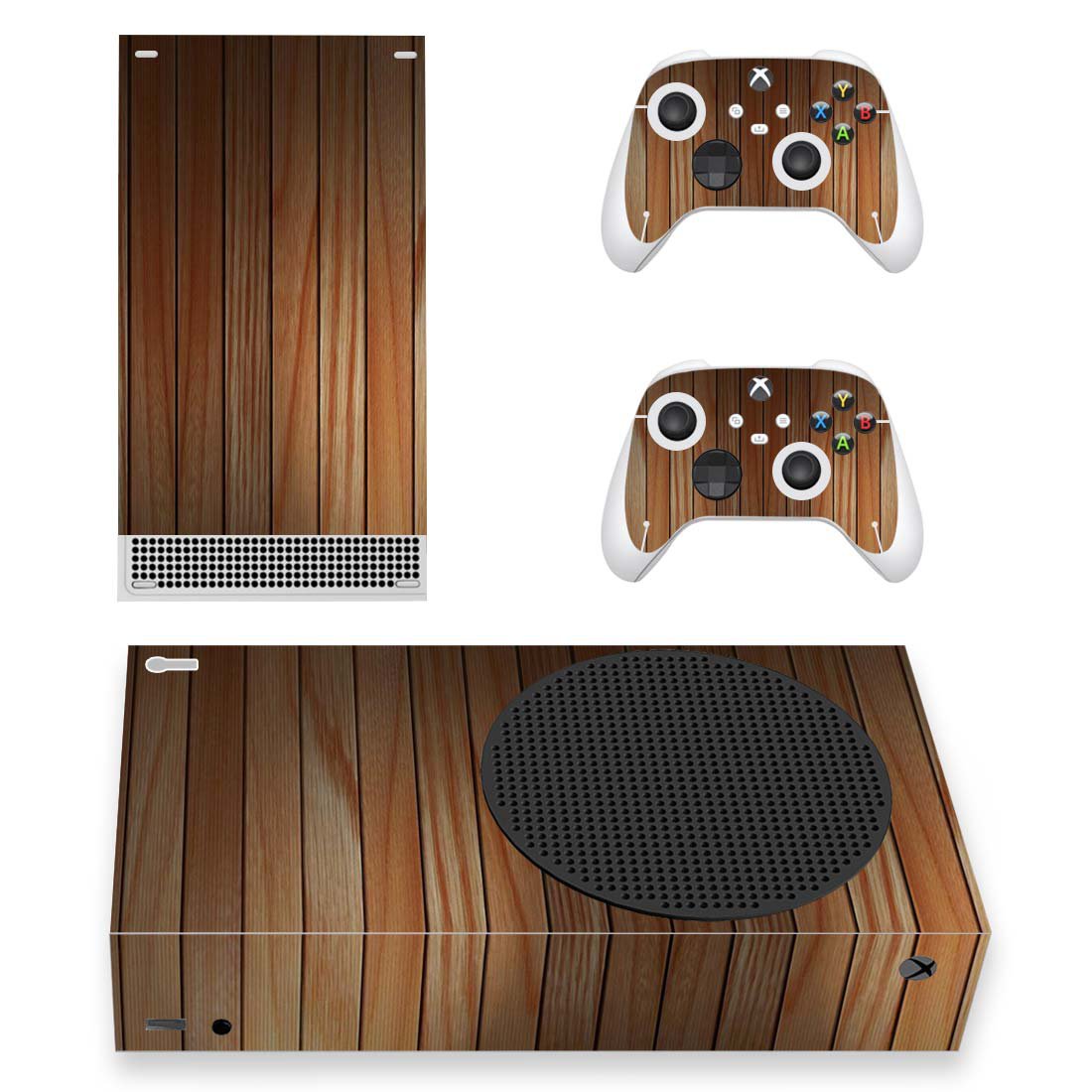 Wood Texture decal skin for Xbox Series S Console & 2 Controllers