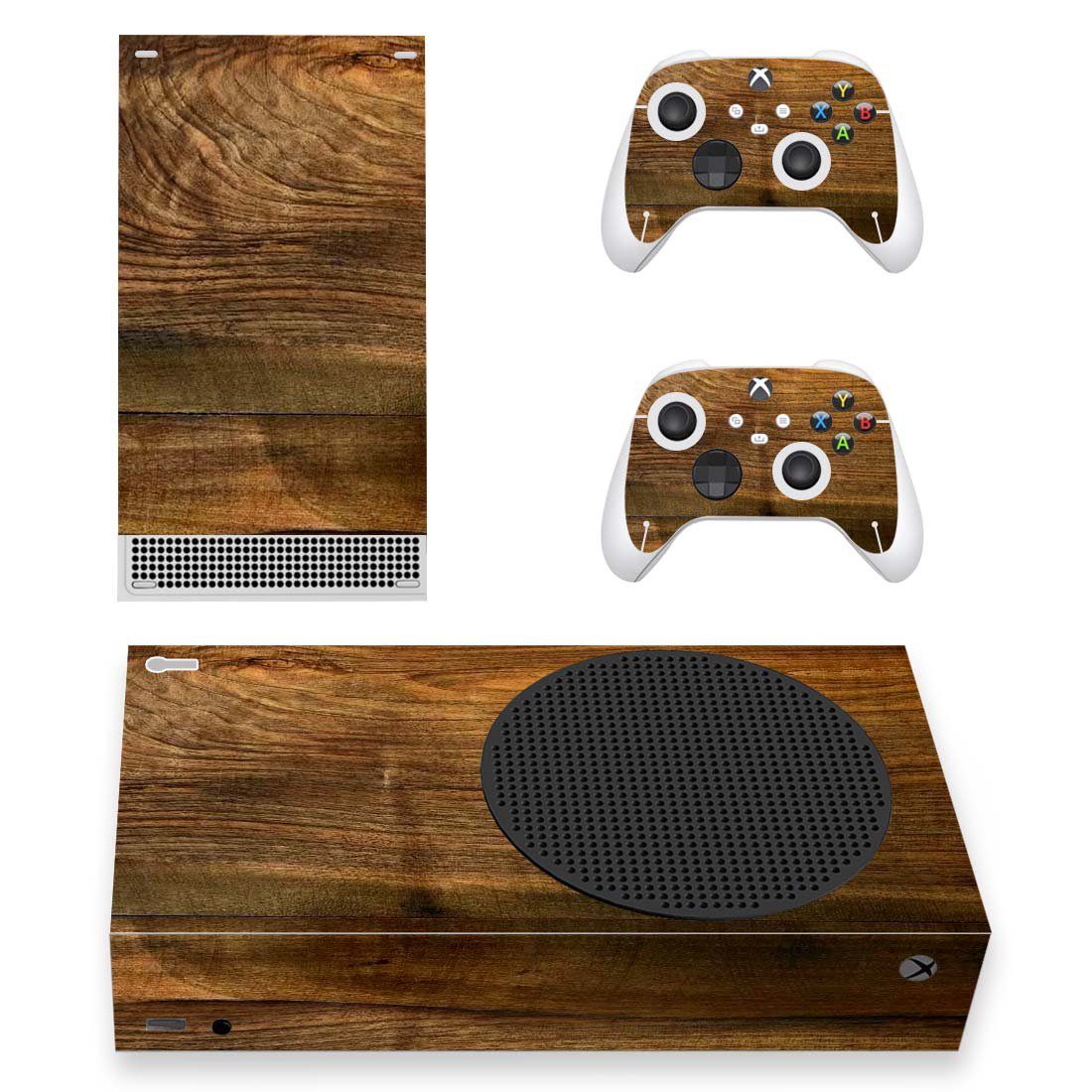Wood Texture decal skin for Xbox Series S Console & 2 Controllers