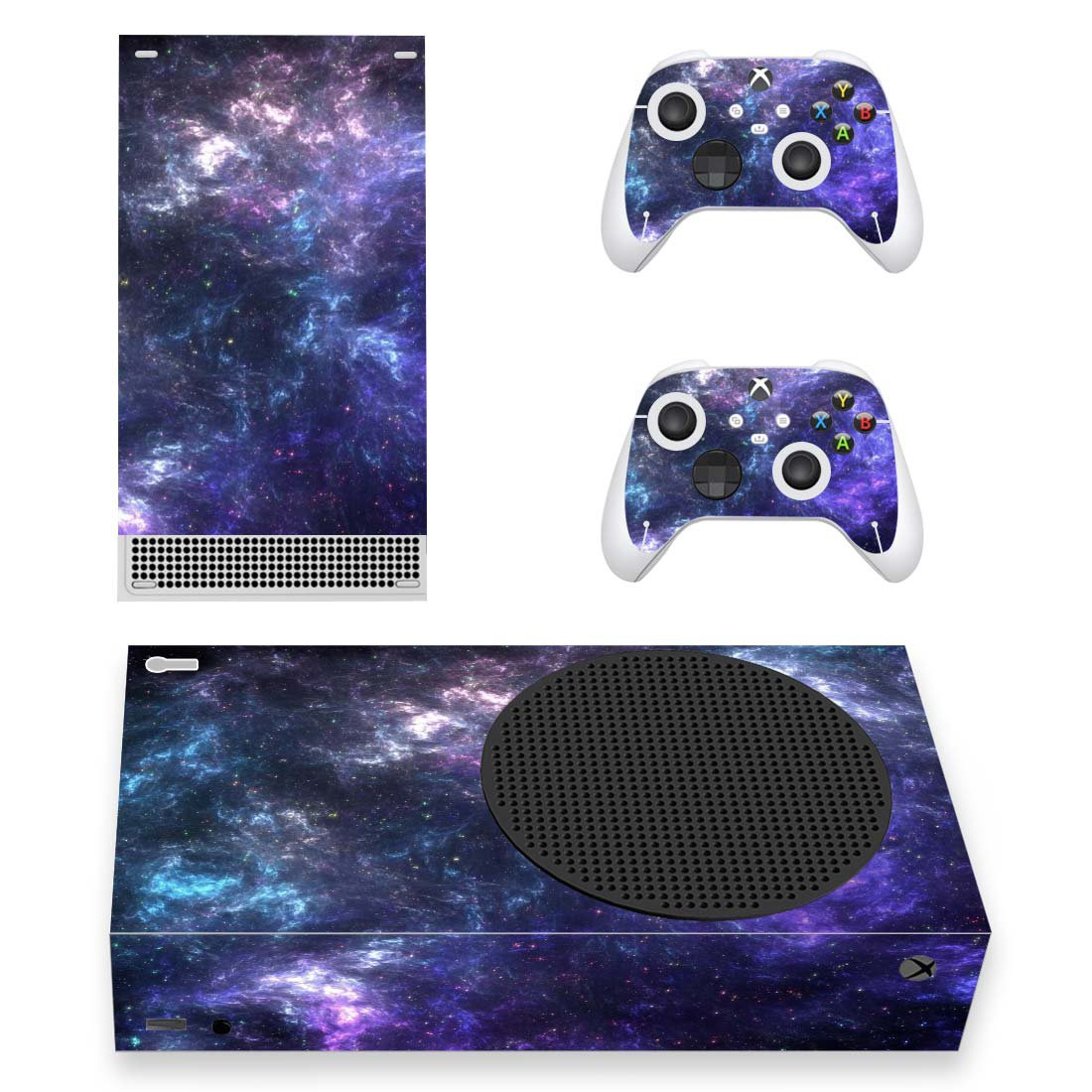 Galaxy Texture decal skin for Xbox Series S Console & 2 Controllers