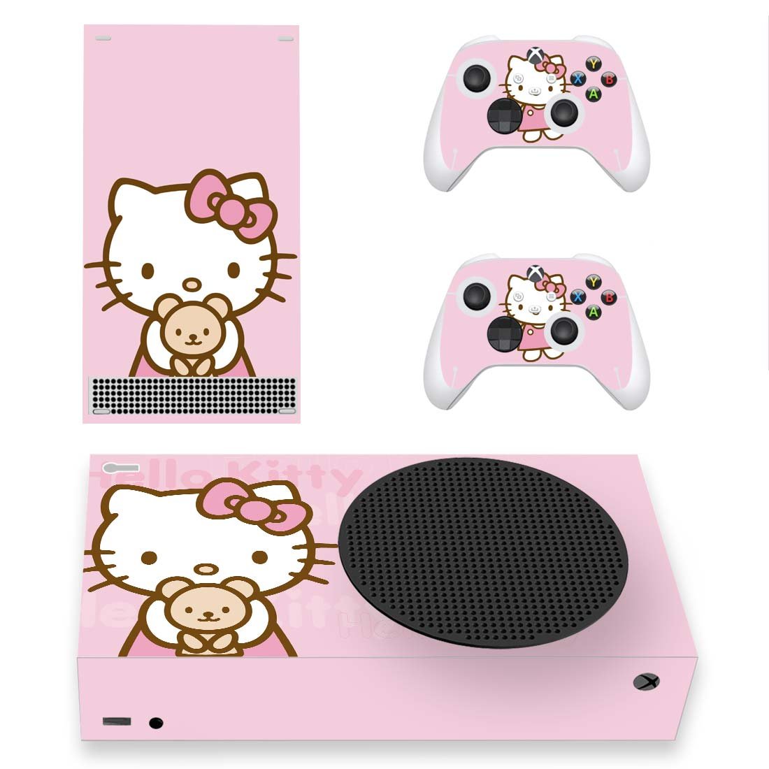 Hello Kitty decal skin for Xbox Series S Console & 2 Controllers