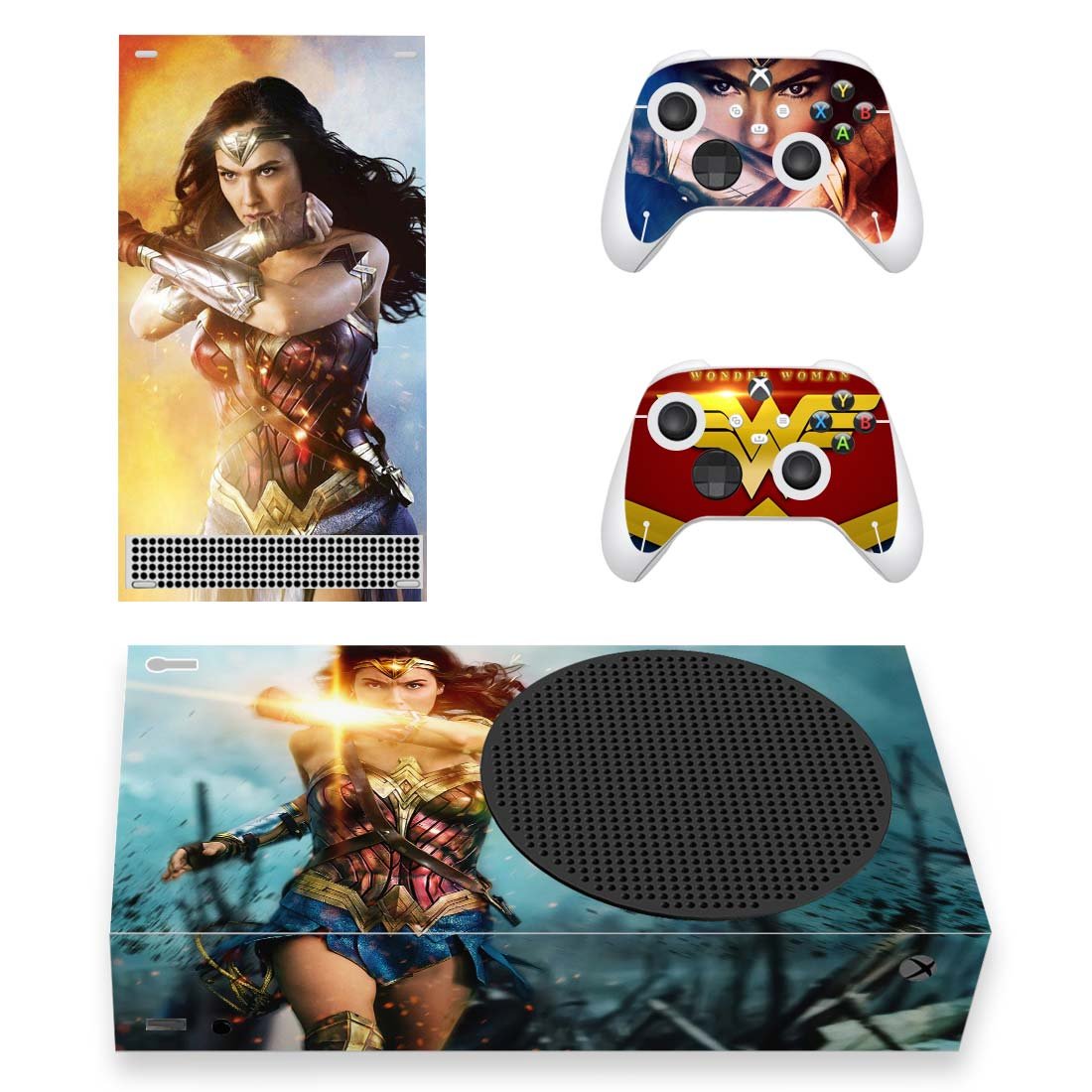 Wonder Woman decal skin for Xbox Series S Console & 2 Controllers