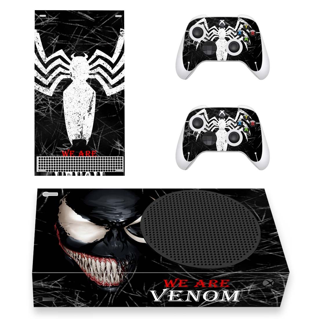 Venom decal skin for Xbox Series S Console & 2 Controllers