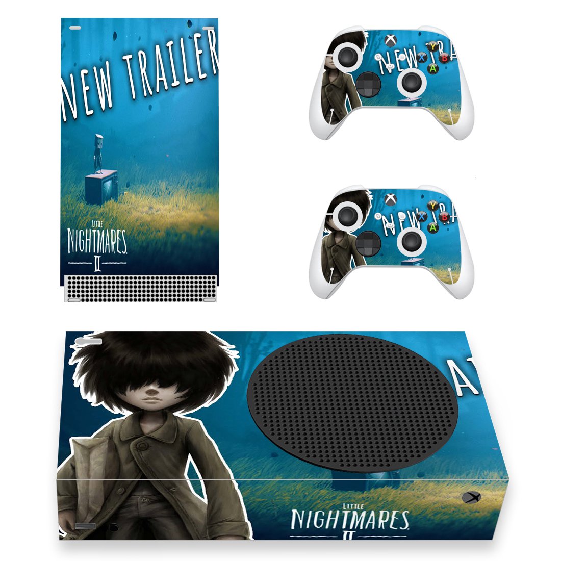 Little Nightmares 2 decal skin for Xbox Series S Console & 2 Controllers