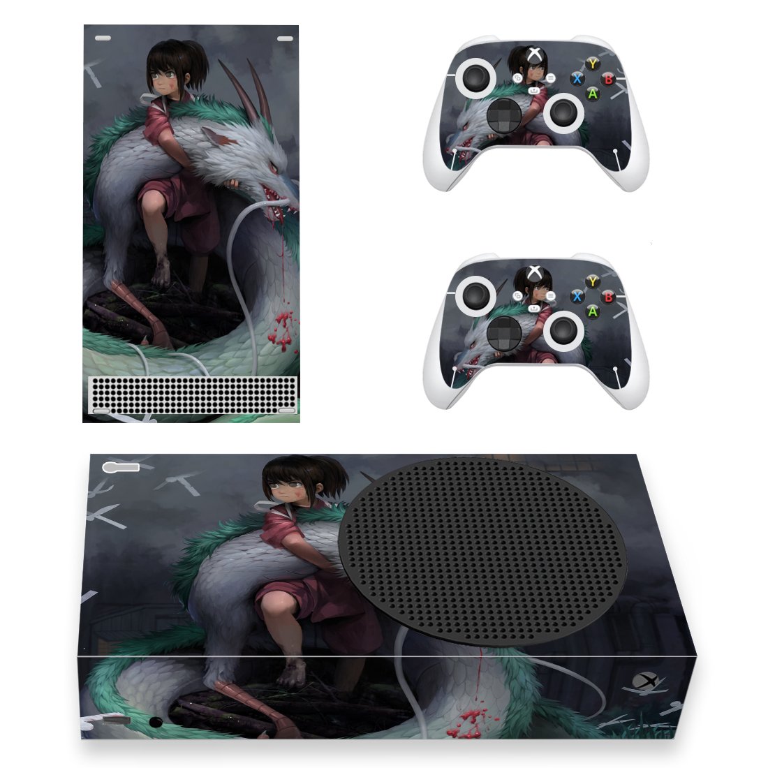 Spirited Away decal skin for Xbox Series S Console & 2 Controllers