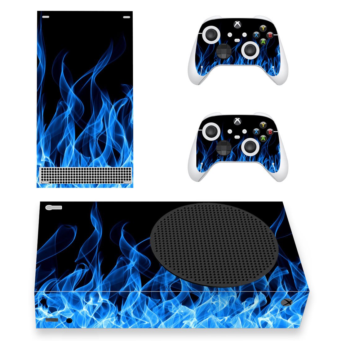 Fire Flame decal skin for Xbox Series S Console & 2 Controllers