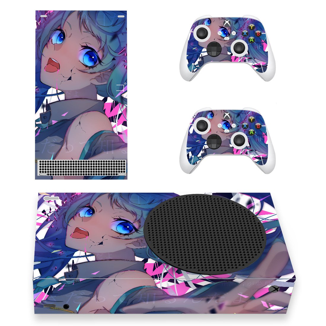 Hatsune Miku decal skin for Xbox Series S Console & 2 Controllers